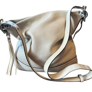 Coach 1428 Off White Pebbled Leather shoulder/Cross Body Bag adjustable strap